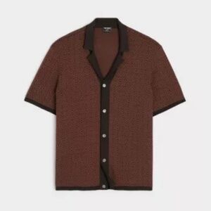 TODD SYNDER Micro Diamond Bungalow Sweater Polo (M)